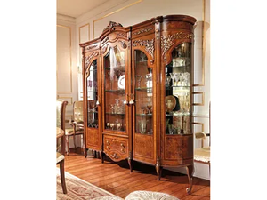 REGGENZA LUXURY - Wood and glass display cabinet _ Barnini Oseo